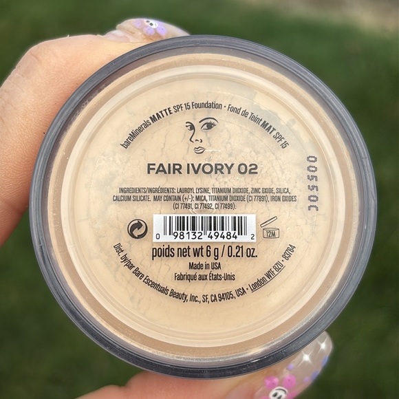 Brand New Bare Minerals Loose Matte SPF 15 Powder Foundation Fair Ivory 02 - Picture 7 of 10